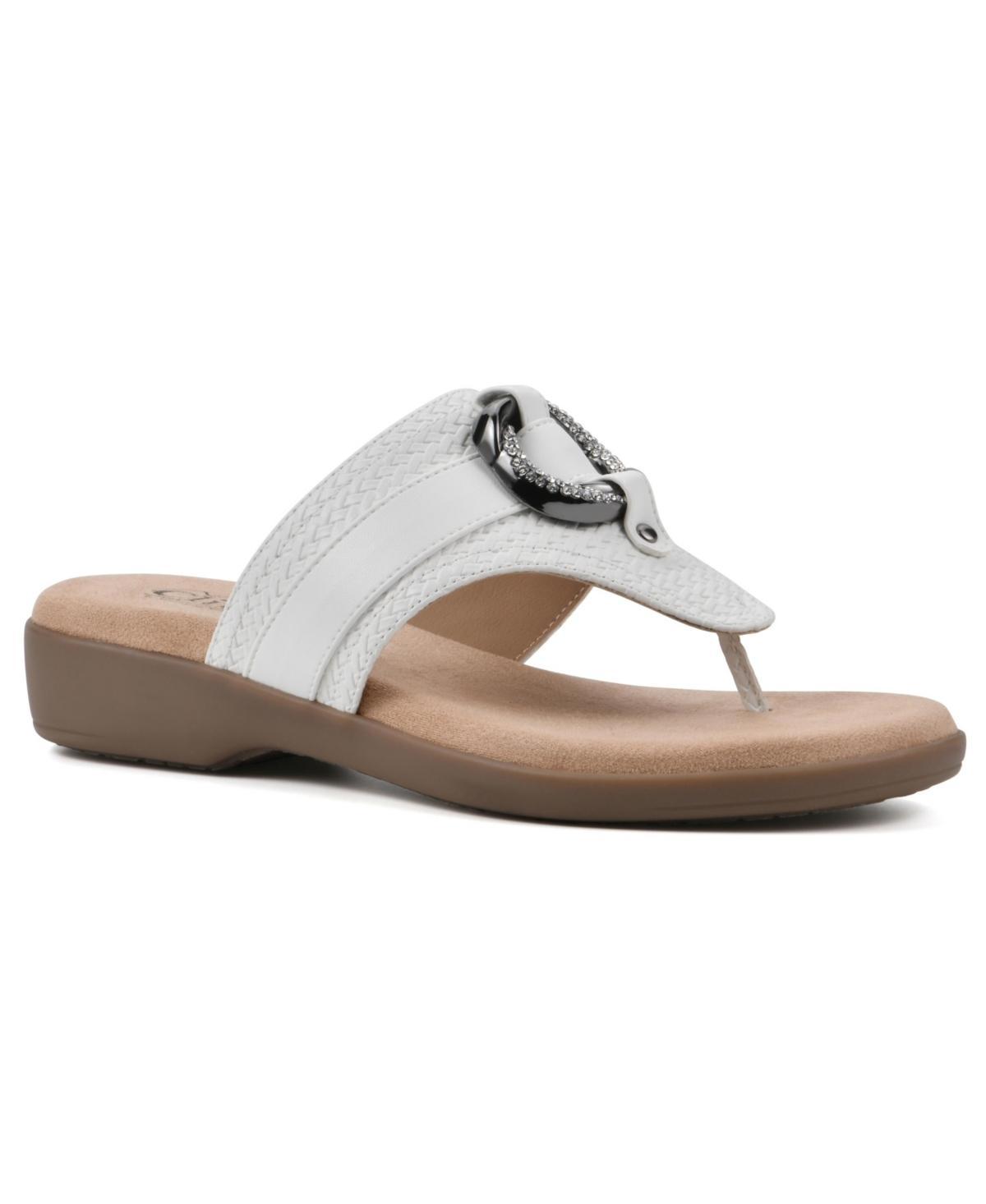 Cliffs by White Mountain Womens Benedict Thong Comfort Sandal - Black Product Image