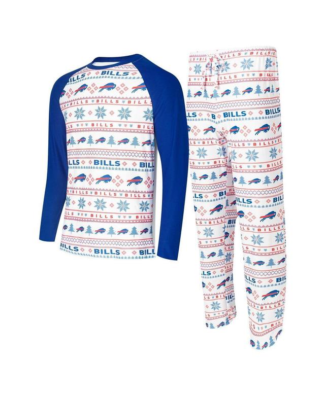 Mens Concepts Sport /Royal Buffalo Bills TinselRaglan Long Sleeve T-Shirt & Pants Sleep Set Product Image