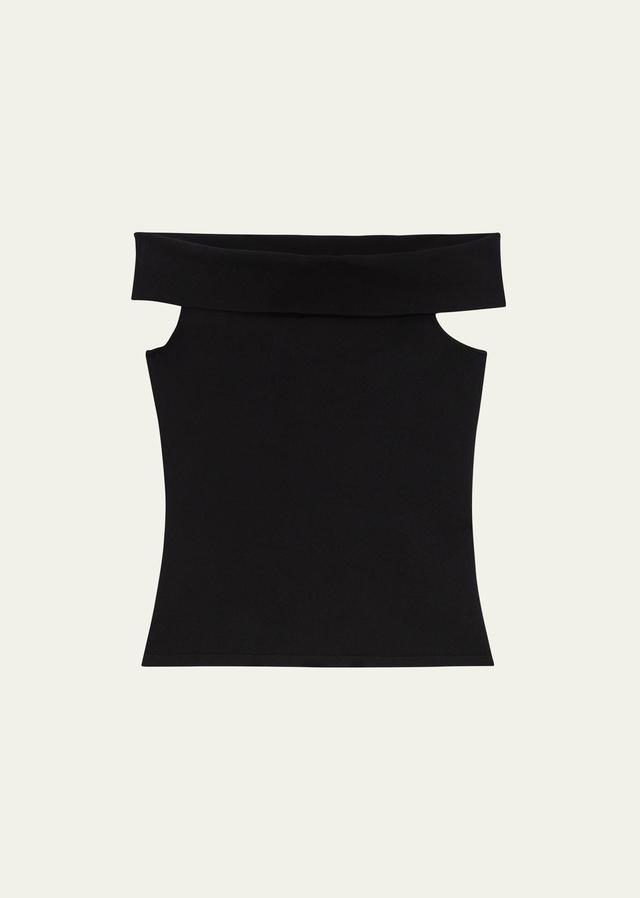 Womens Compact Crepe Off-The-Shoulder Top Product Image