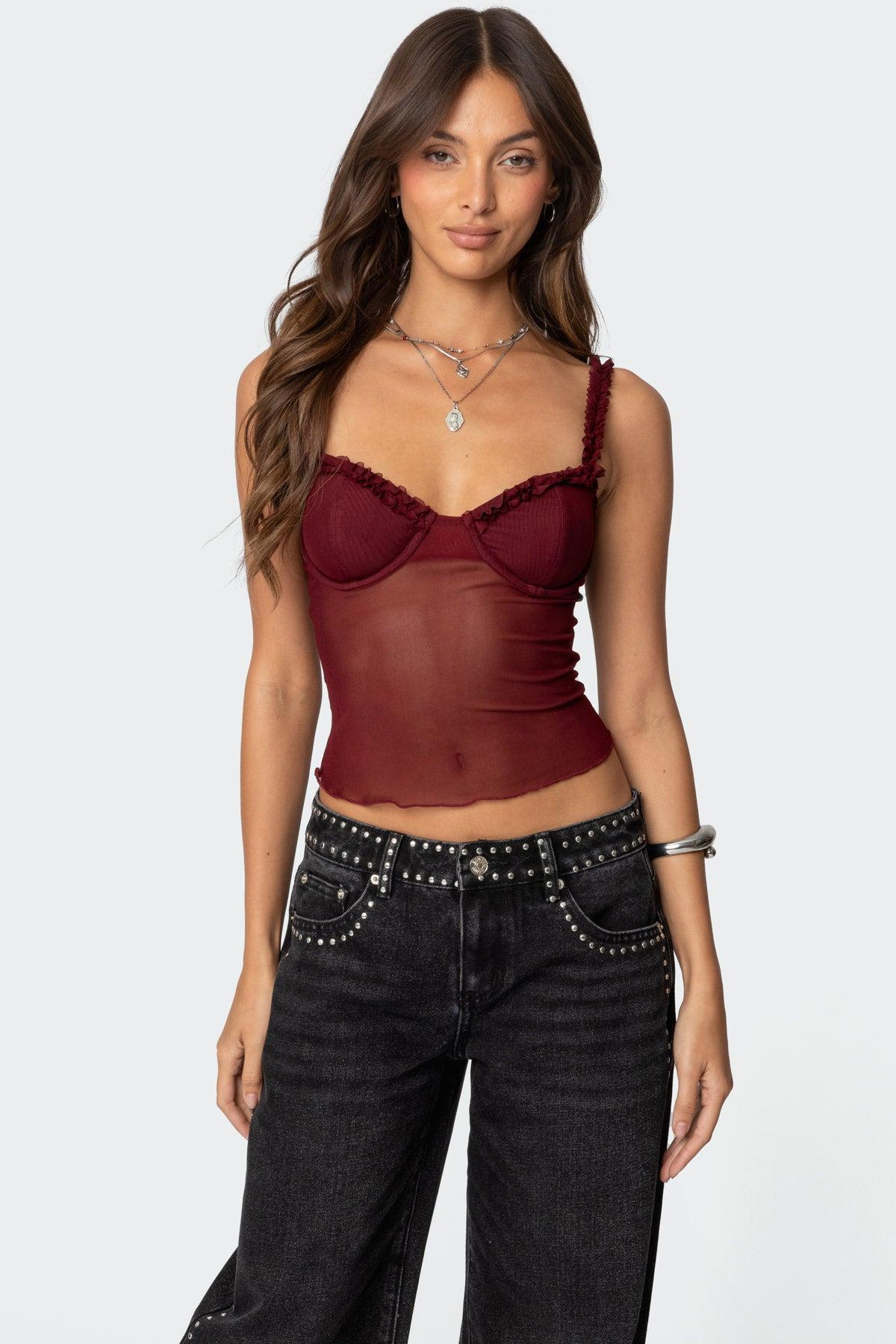 Mercy Sheer Mesh Bra Top Product Image