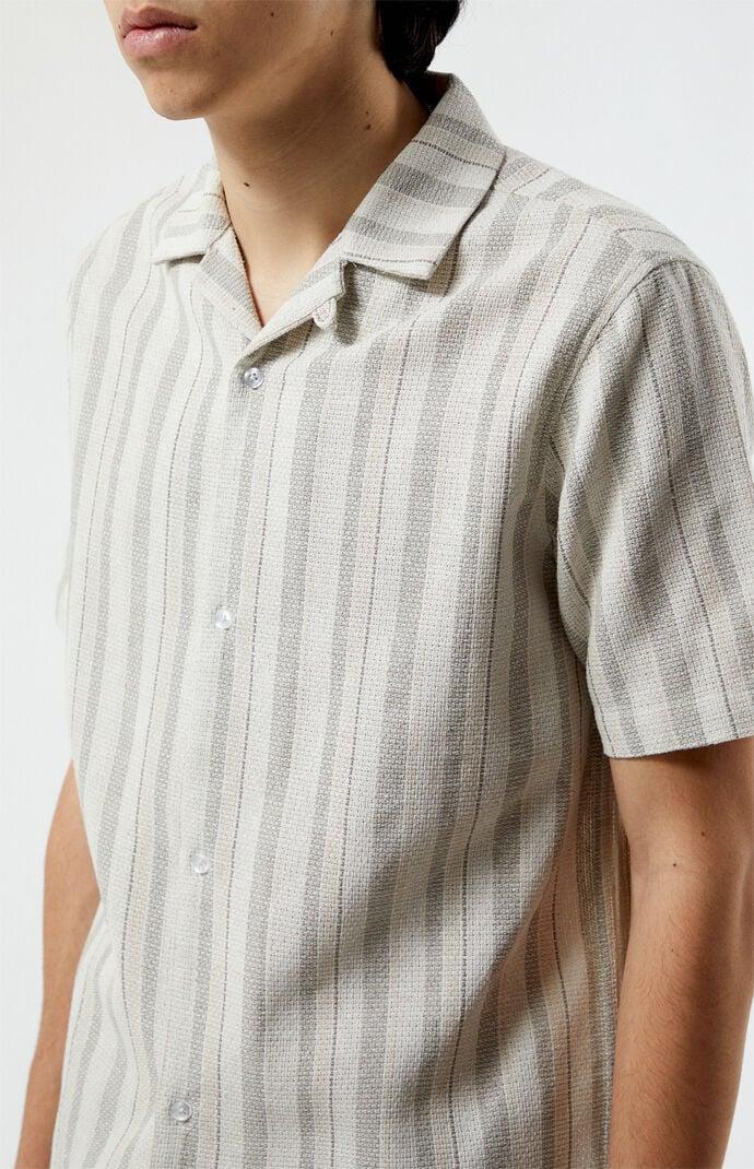 Men's Weave Stripe Camp Shirt Product Image