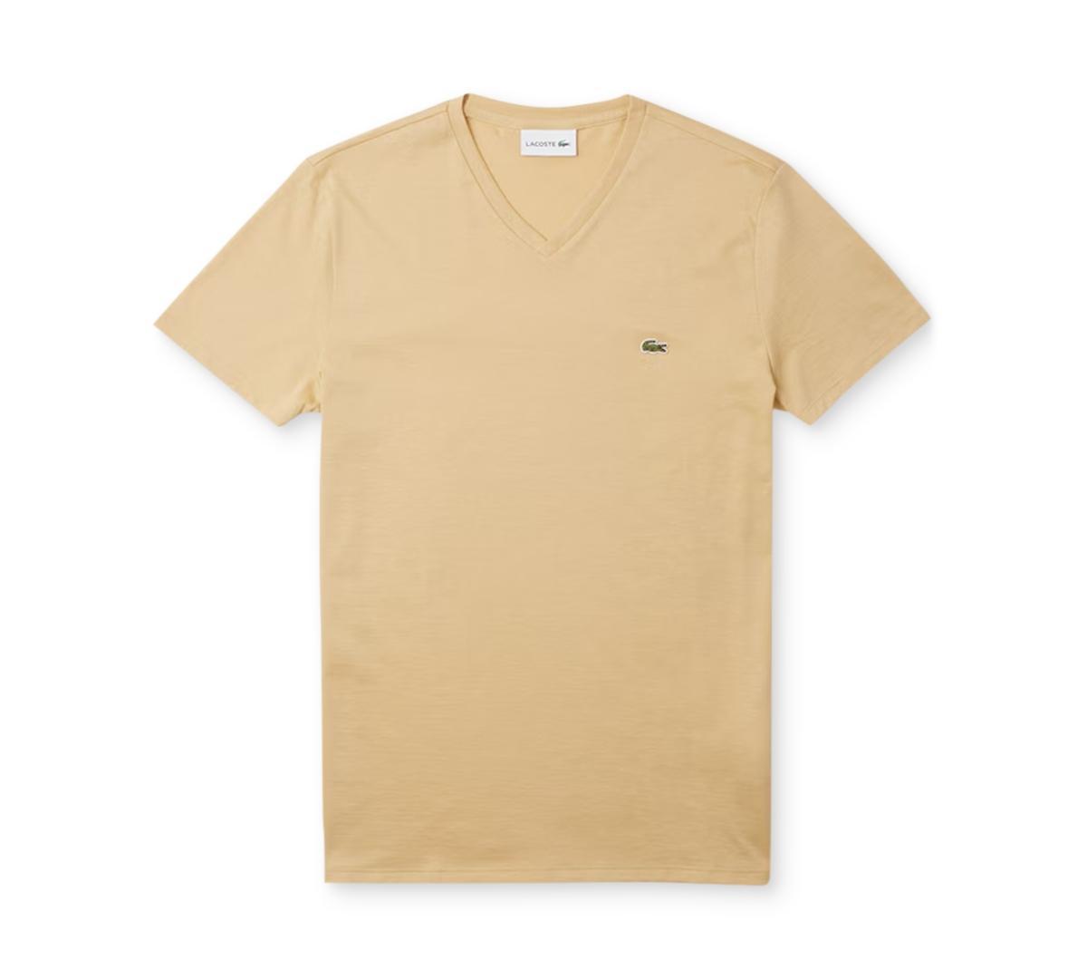 Mens V-Neck Pima Cotton Tee Shirt Product Image