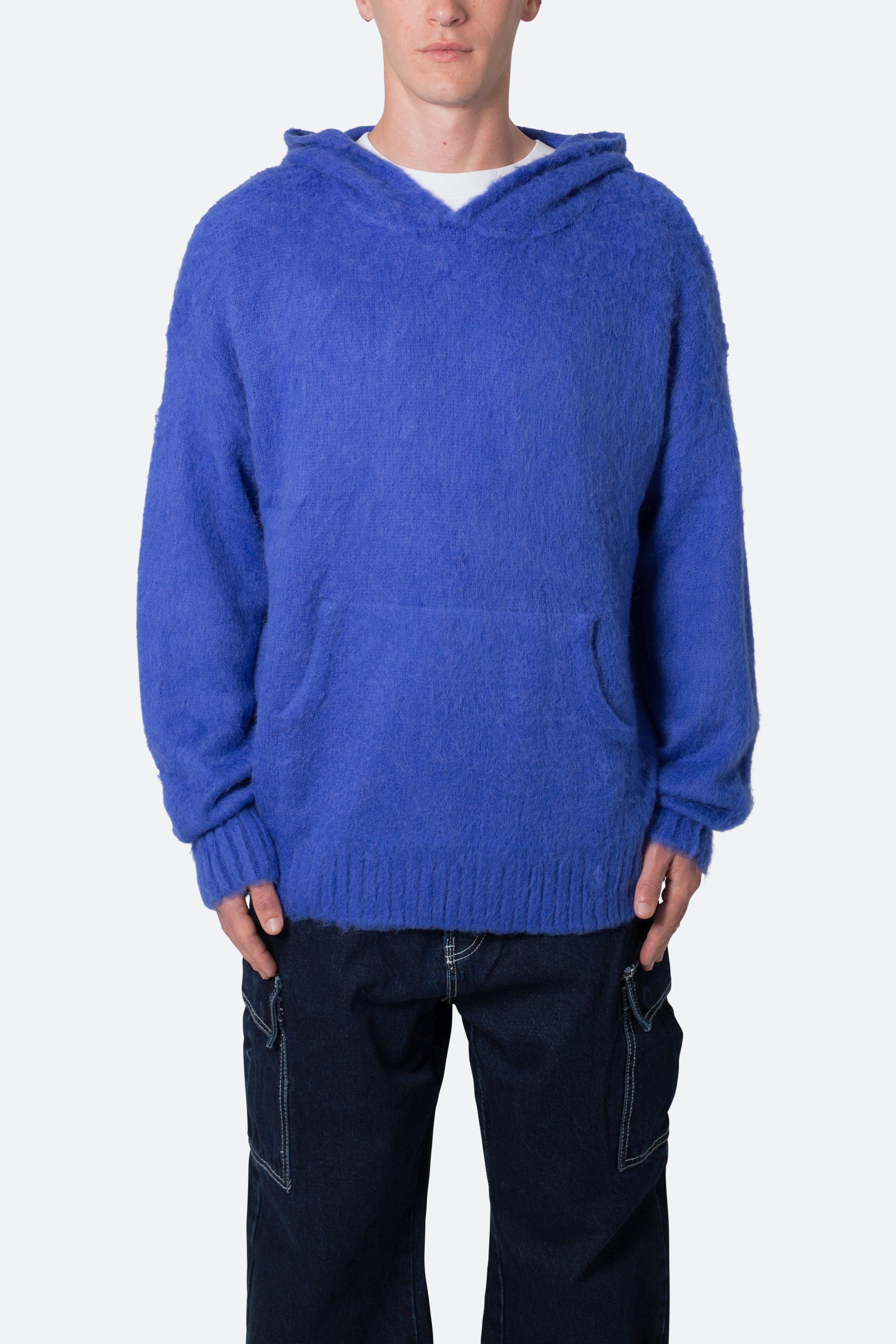 Mohair Hoodie - Blue Product Image