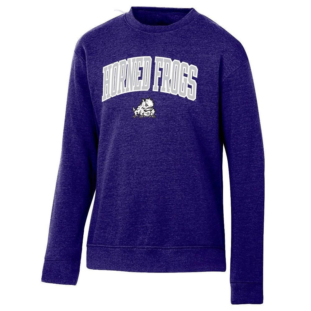 NCAA TCU Horned Frogs Mens Heathered Crew Neck Fleece Sweatshirt Product Image