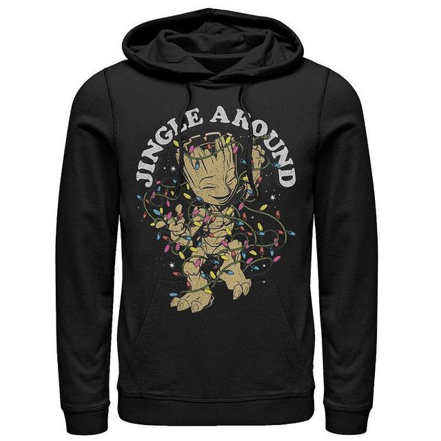 Mens Marvel Groot Kid Jingle Around Lights Hoodie Product Image