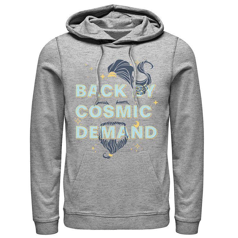 Disneys Aladdin Mens Genie Back By Cosmic Demand Graphic Hoodie Athletic Grey Product Image