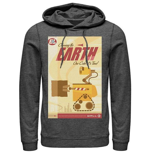 Mens Disney / Pixar Wall-E Cleaning The Earth One Cube At A Time Hoodie Grey Heather Product Image