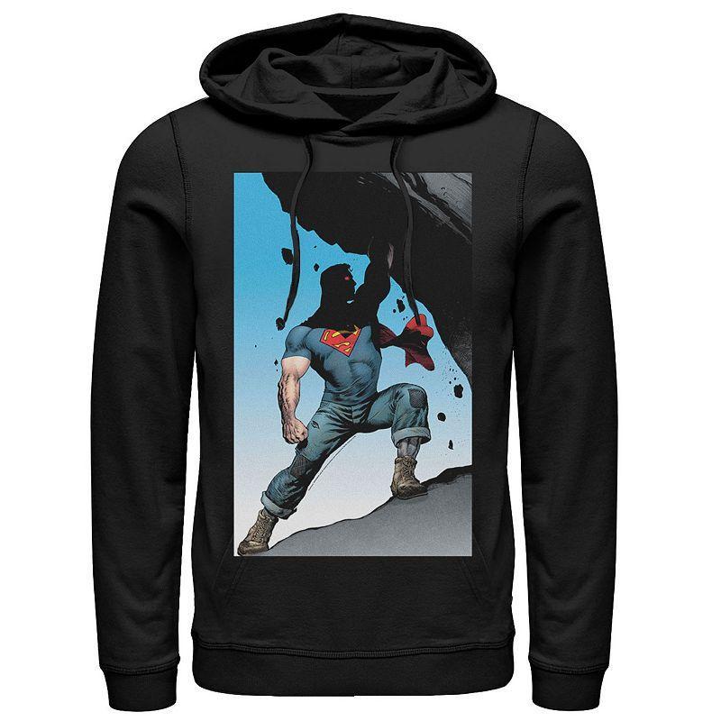 Mens DC Comics Superman Power Lift Comic Poster Hoodie Product Image