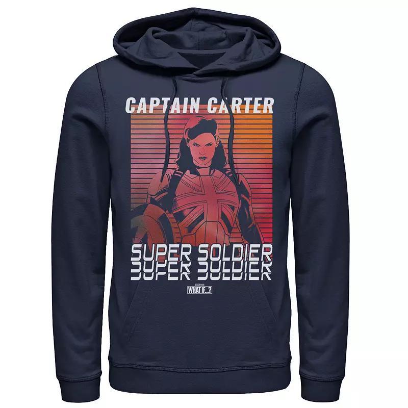 Mens Marvel What If Captain Carter Super Soldier Hoodie, Boys Blue Product Image