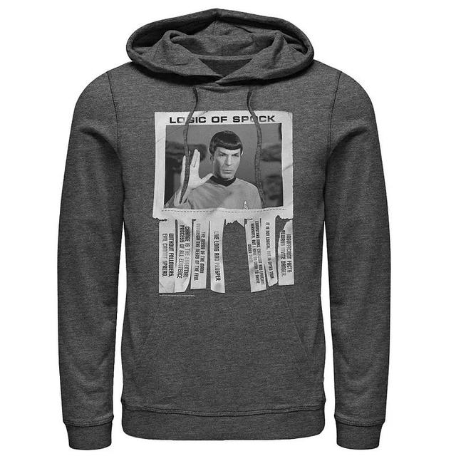 Mens Star Trek The Original Series Logic Of Spock Text Poster Hoodie Grey Heather Product Image