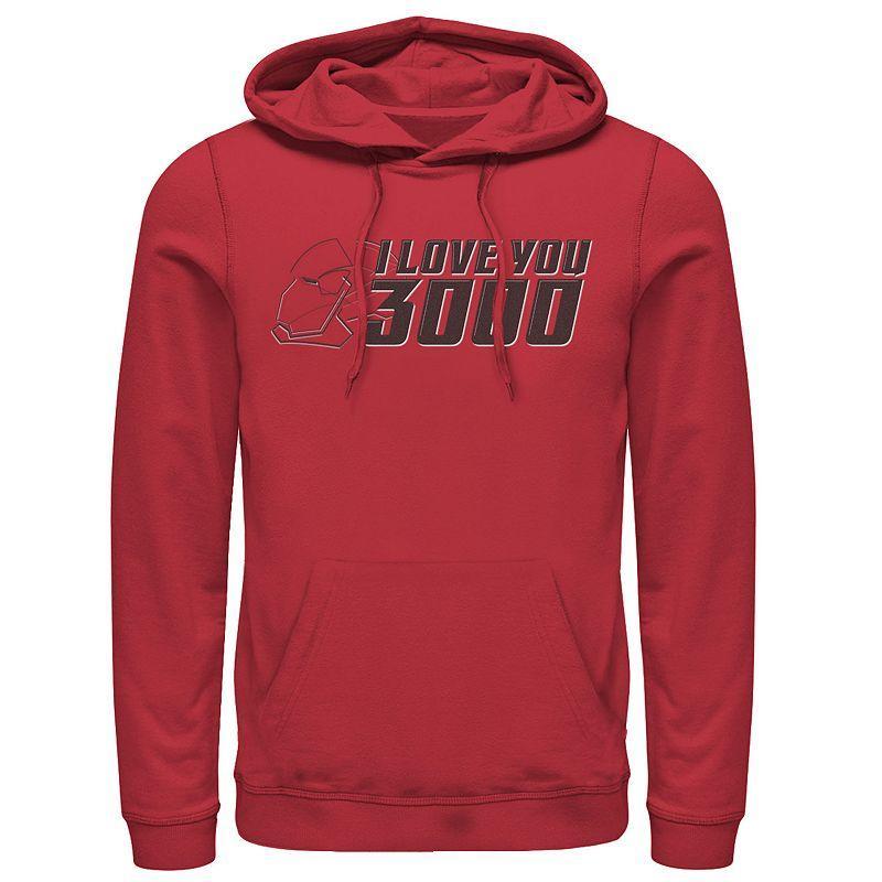 Mens Marvel Avengers Endgame I Love You 3000 Iron Man Outline Graphic Hoodie Product Image