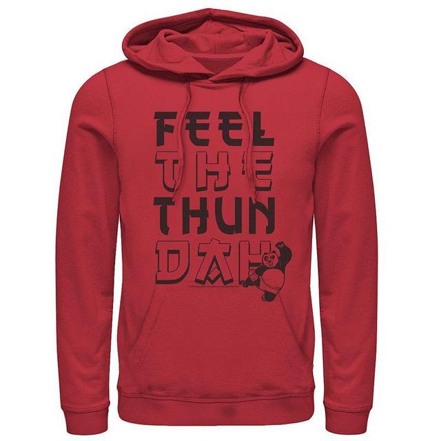 Mens Kung Fu Panda Feel the Thundah Word Stack Hoodie Product Image