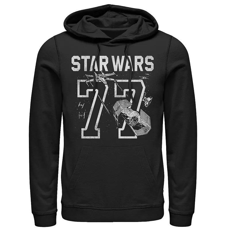 Mens Star Wars 77 Collegiate Jersey Dog Fight Graphic Hoodie Product Image