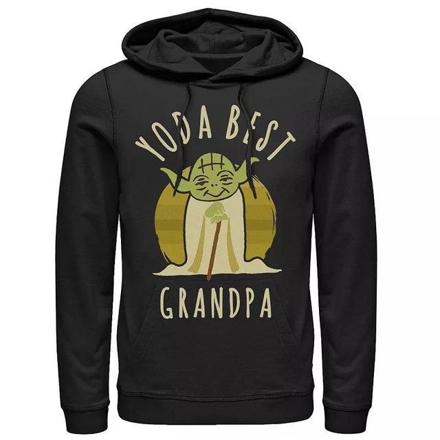 Mens Star Wars Yoda Best Grandpa Cartoon Yoda Hoodie Product Image