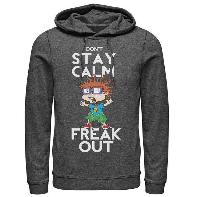 Mens Nickelodeon Rugrats Chuckie Dont Stay Calm Freak Out Graphic Hoodie Grey Heather Product Image