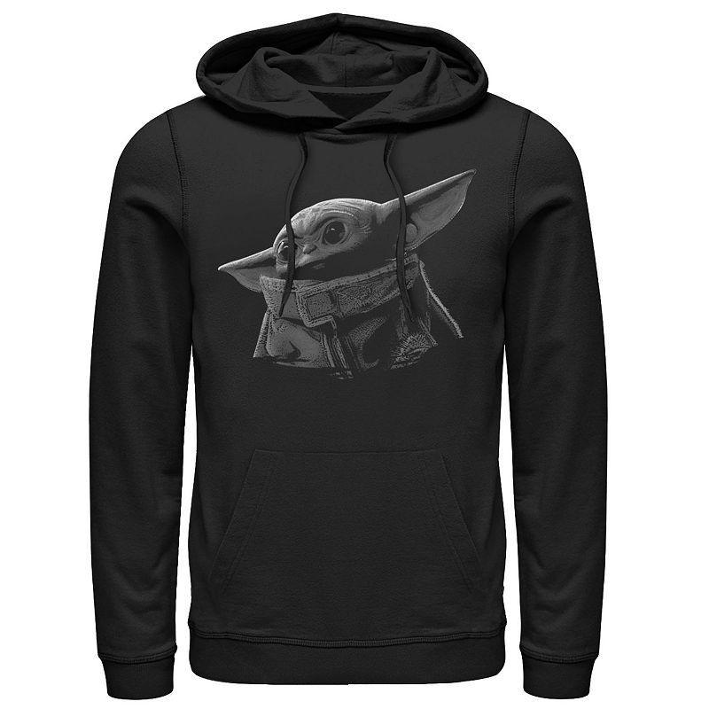 Mens Star Wars The Mandalorian The Child & Grey Portrait Hoodie Product Image