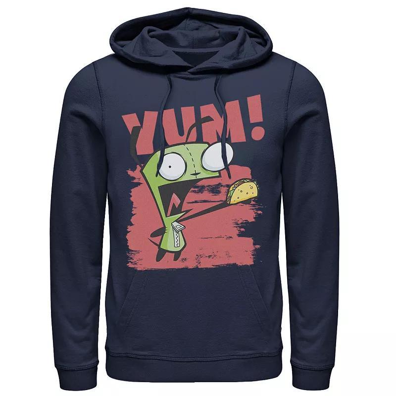 Mens Nickelodeon Invader Zim Gir Screaming Yum! Taco Portrait Graphic Hoodie Product Image