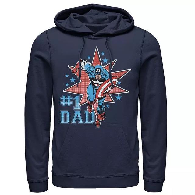 Mens Marvel Captain America #1 Dad Hoodie Blue Product Image