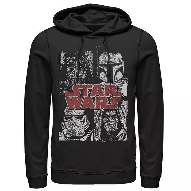 Mens Star Wars Villains Panel Poster Graphic Pullover Hoodie Product Image