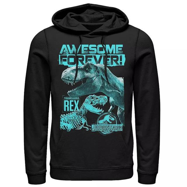 Mens Jurassic World Two T-Rex Awesome Forever Hoodie Dark Grey Product Image