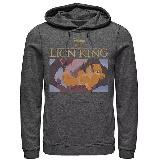 Disneys The Lion King Baby Simba Mens Classic Movie Poster Hoodie Grey Heather Product Image