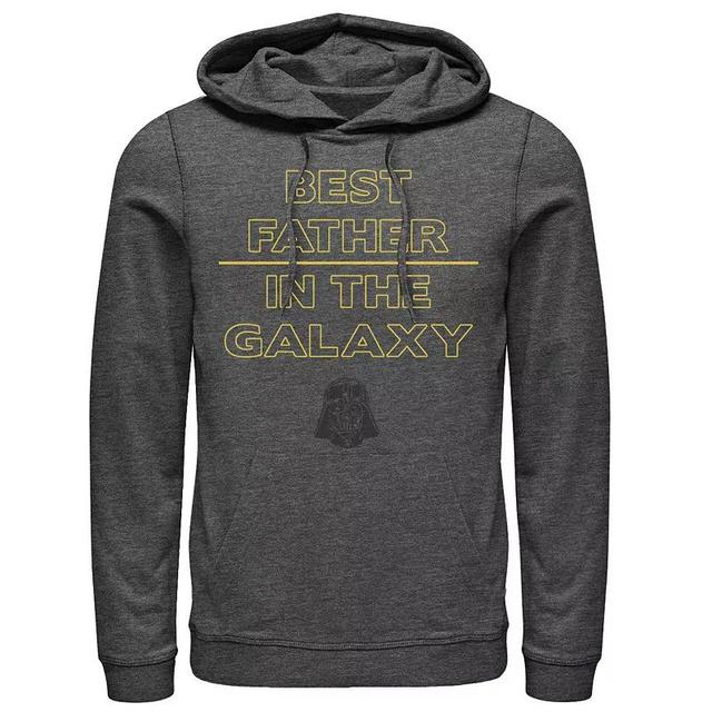 Mens Star Wars Darth Vader Best Father Galaxy Hoodie Grey Heather Product Image