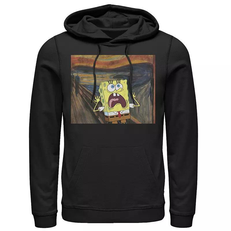 Mens SpongeBob SquarePants Scream Painting Hoodie Product Image