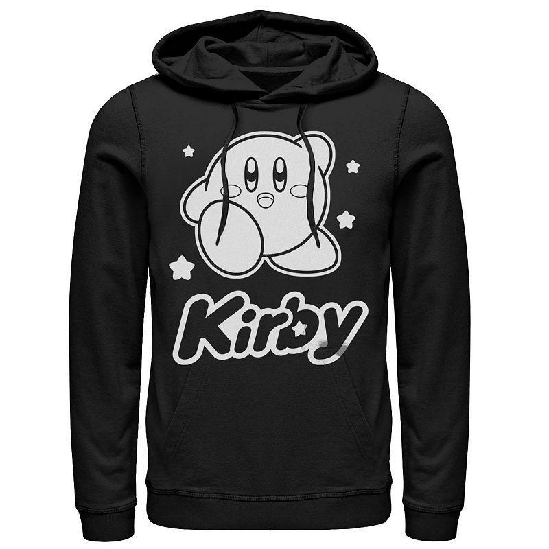 Mens Nintendo Kirby Monochrome Style Graphic Hoodie Product Image