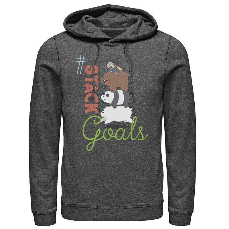 Mens Cartoon Network We Bare Bears This My Squad Patch Hoodie Grey Heather Product Image