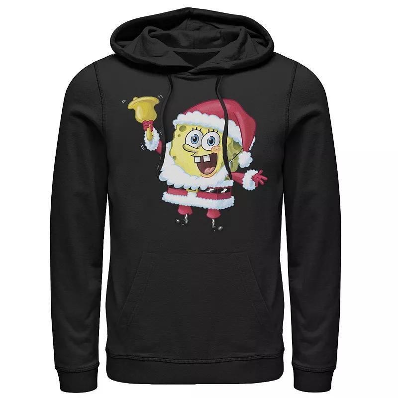 Mens Nickelodeon SpongeBob SquarePants Santa Claus Hoodie Blue Product Image