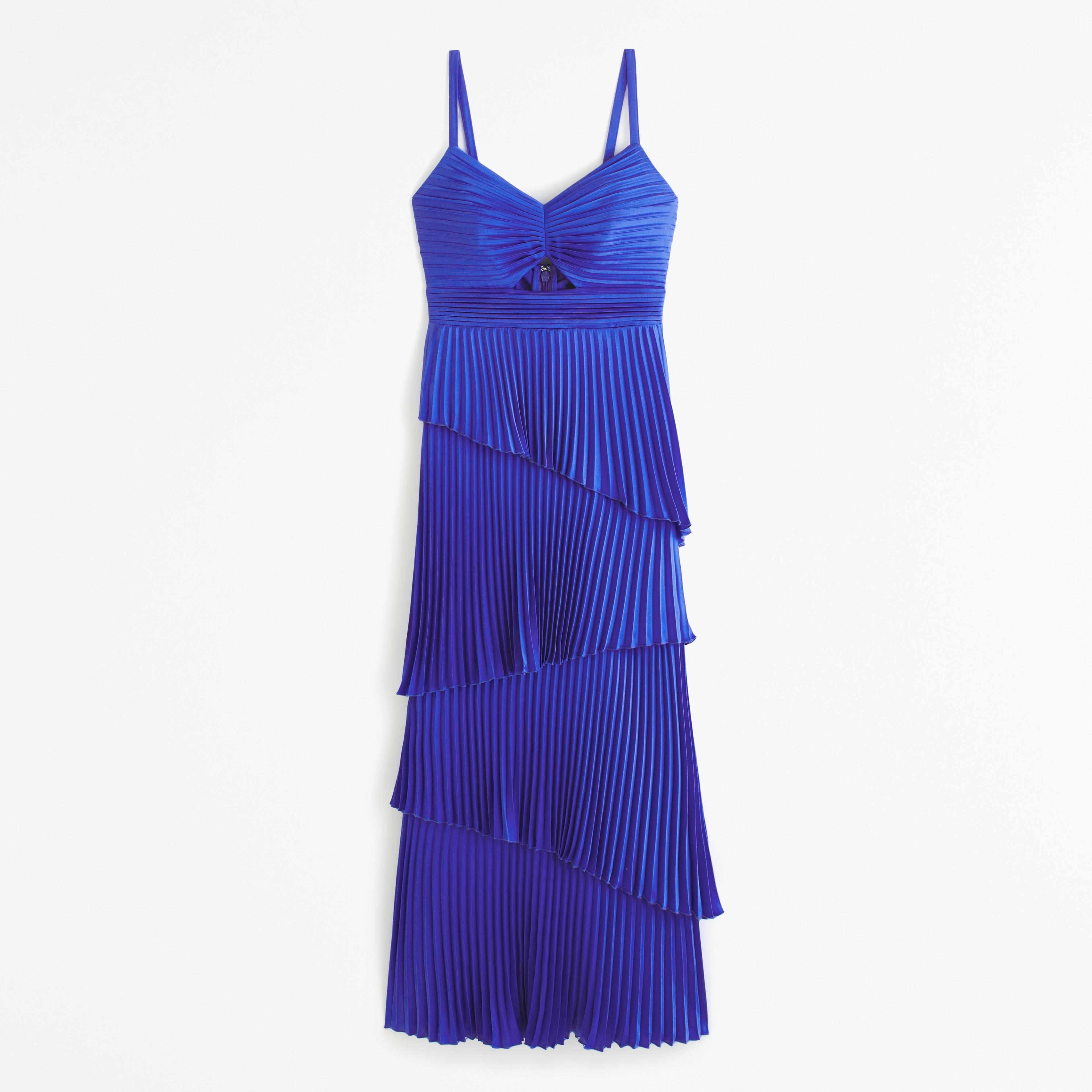 The A&F Giselle Pleated Tiered Maxi Dress Product Image