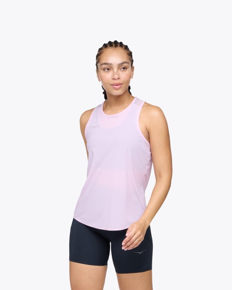 HOKA Womens Airolite Run Tank Top in Mirage, Size XL Product Image