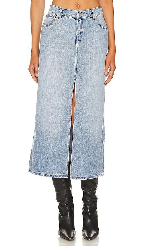 Abrand Jeans 99 Denim Low Maxi Skirt Womens at Urban Outfitters Product Image