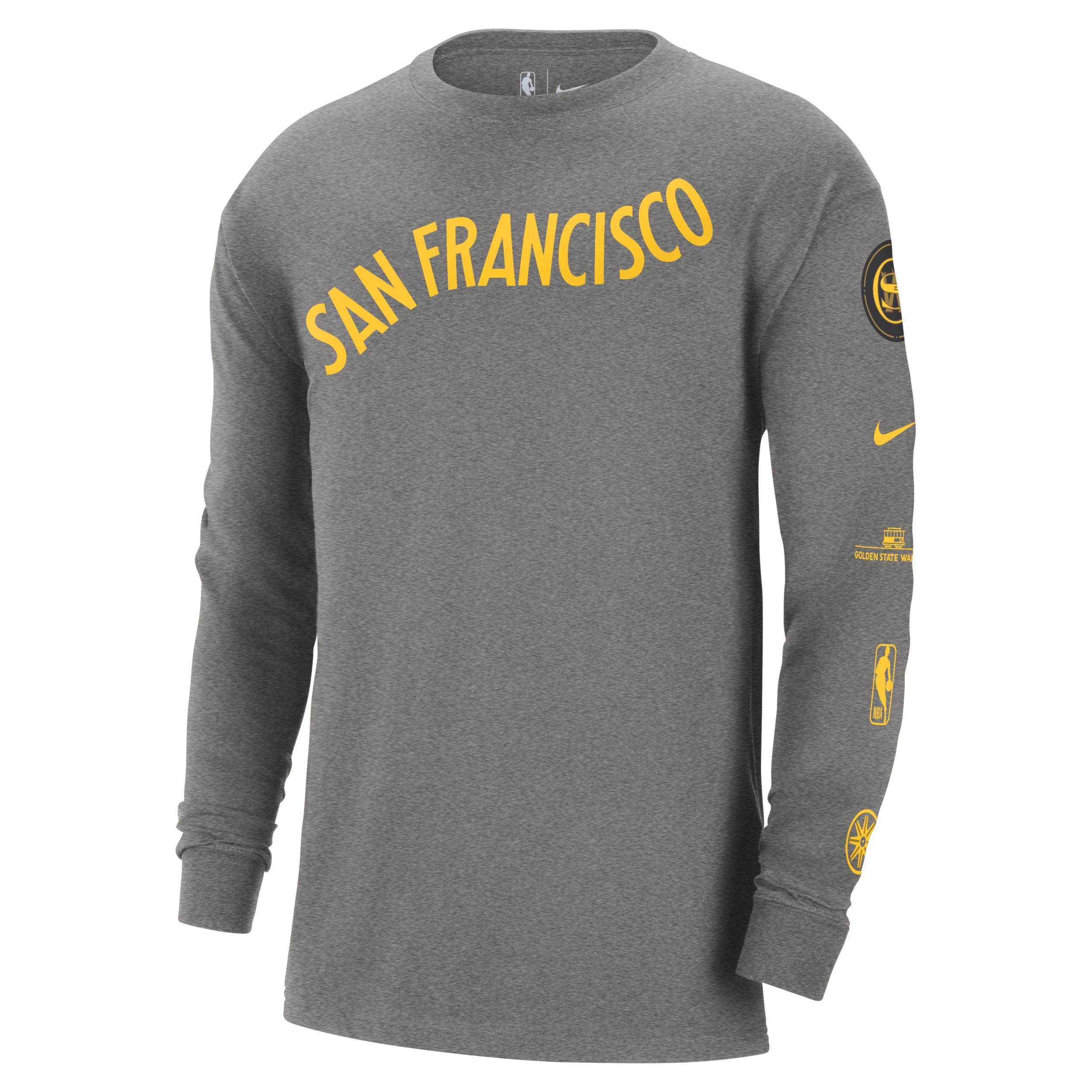 Golden State Warriors 2023/24 City Edition Nike Men's NBA Max90 Long-Sleeve T-Shirt Product Image