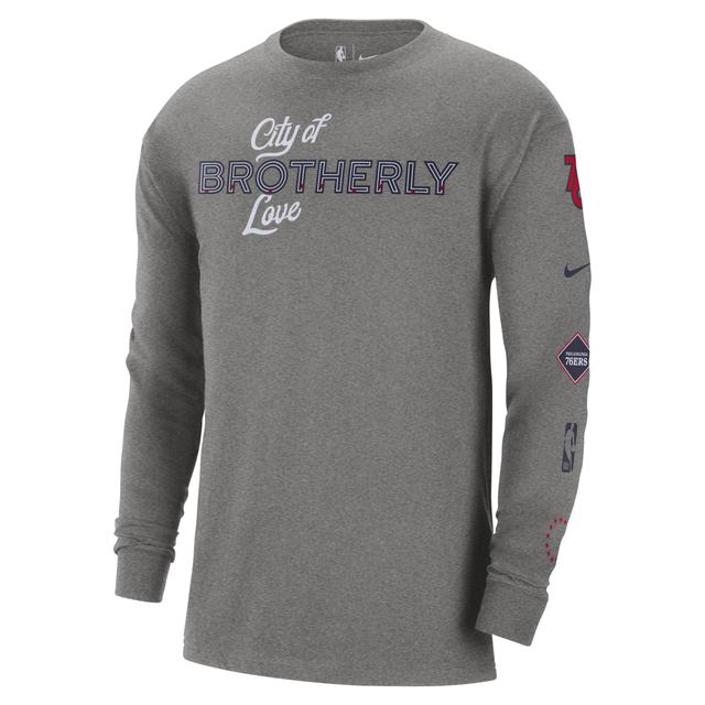 Philadelphia 76ers 2023/24 City Edition Nike Mens NBA Max90 Long-Sleeve T-Shirt Product Image