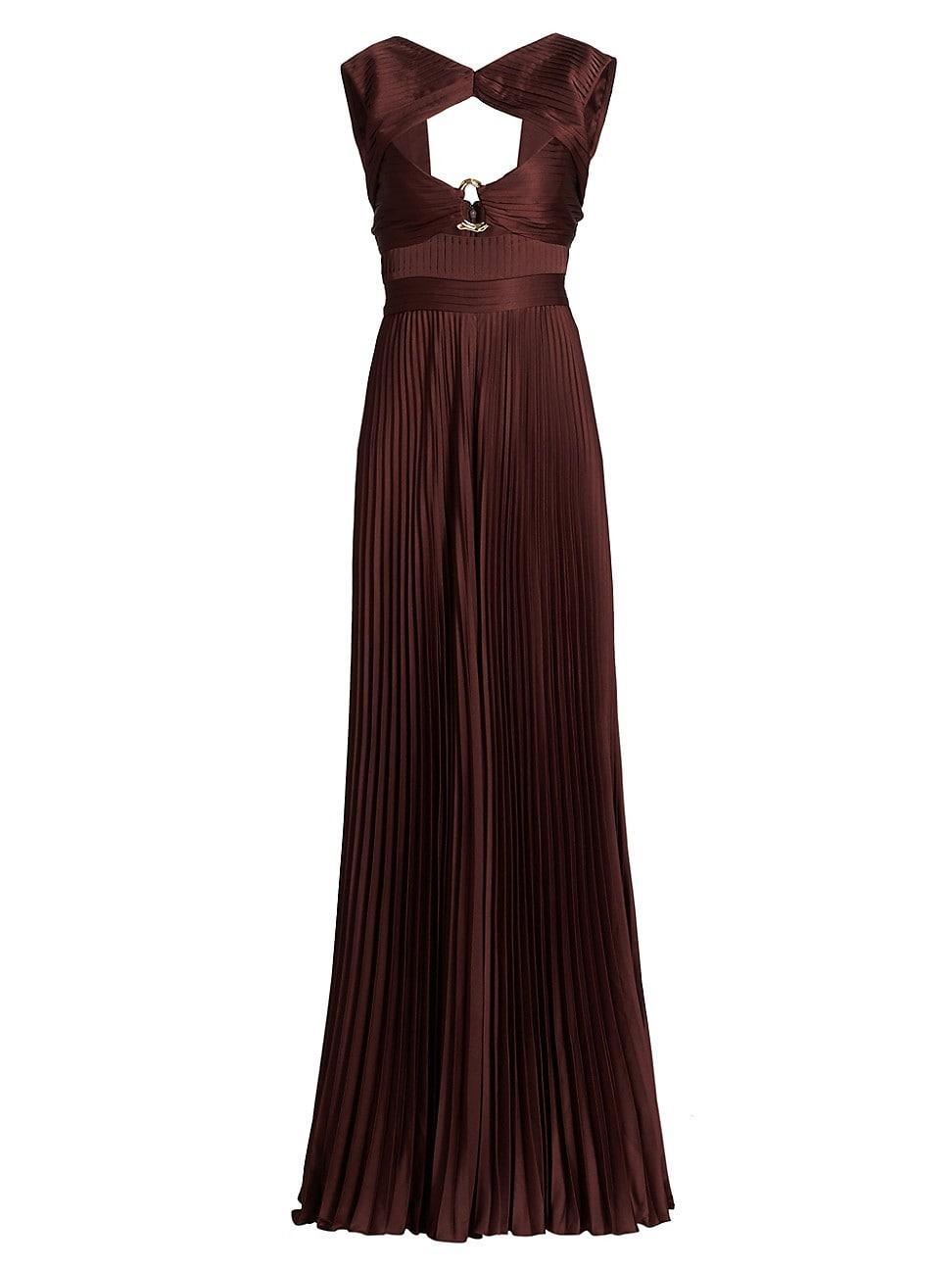 Womens Rosalynn Charmeuse Pleated Jumpsuit Product Image