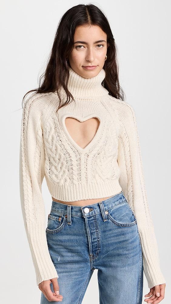 For Love & Lemons Vera Cropped Cutout Sweater | Shopbop Product Image