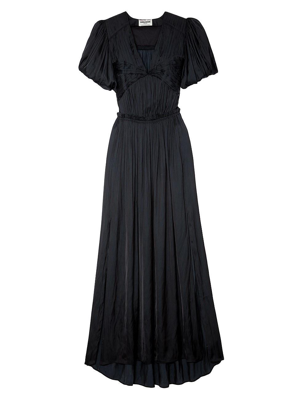 Reina Satin Maxi Dress Product Image