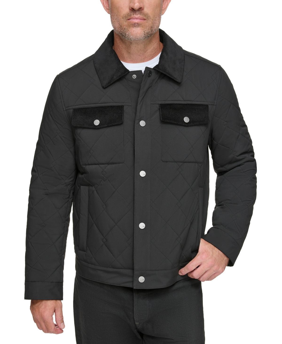 Andrew Marc Walkerton Diamond Quilted Corduroy Trimmed Jacket Product Image