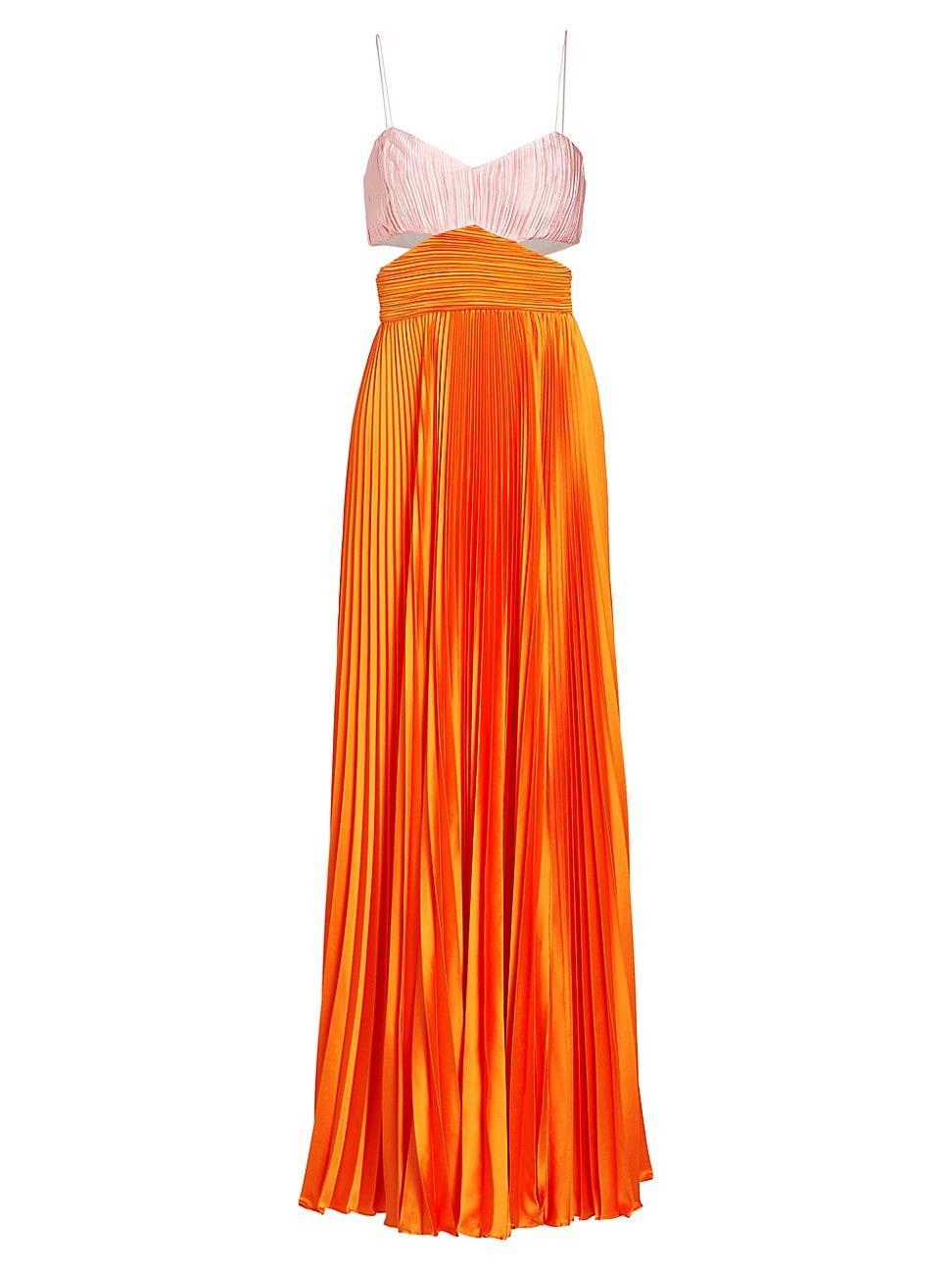 Womens Elodie Pleated Cut-Out Gown Product Image