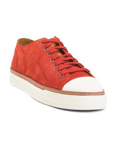 Pasadena Suede Lace Up Casual Sport Shoes for Men | Man-Made Sole/Suede Product Image