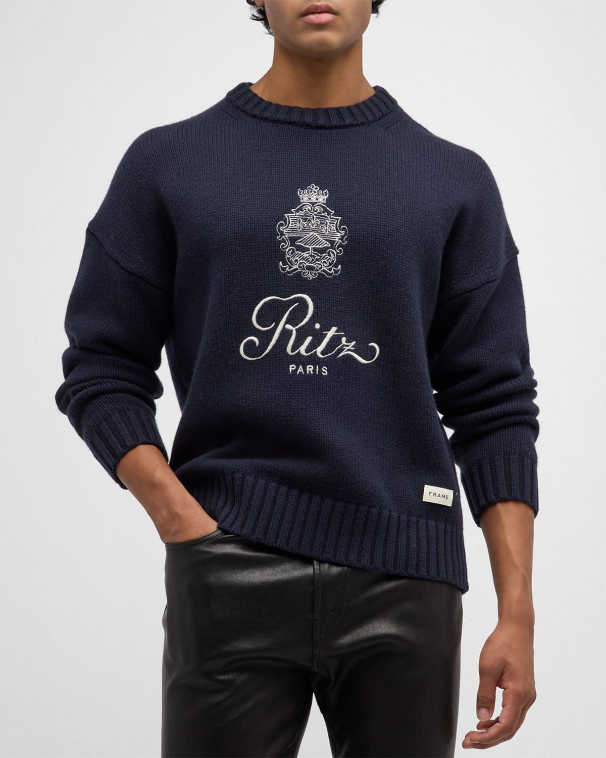 FRAME x Ritz Paris Mens Cashmere Crest Sweater Product Image