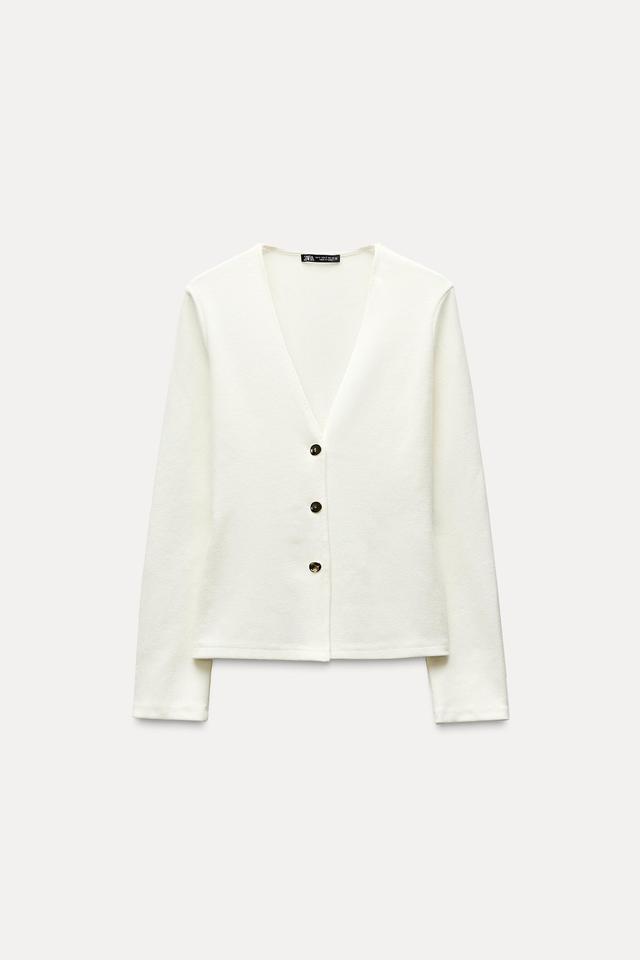 BUTTONED SOFT CARDIGAN Product Image