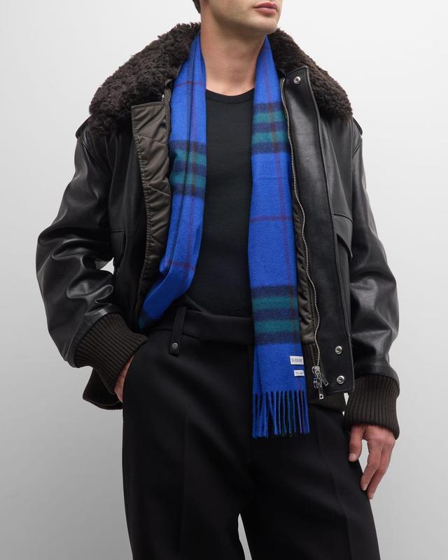 Mens Cashmere Giant Check Scarf Product Image