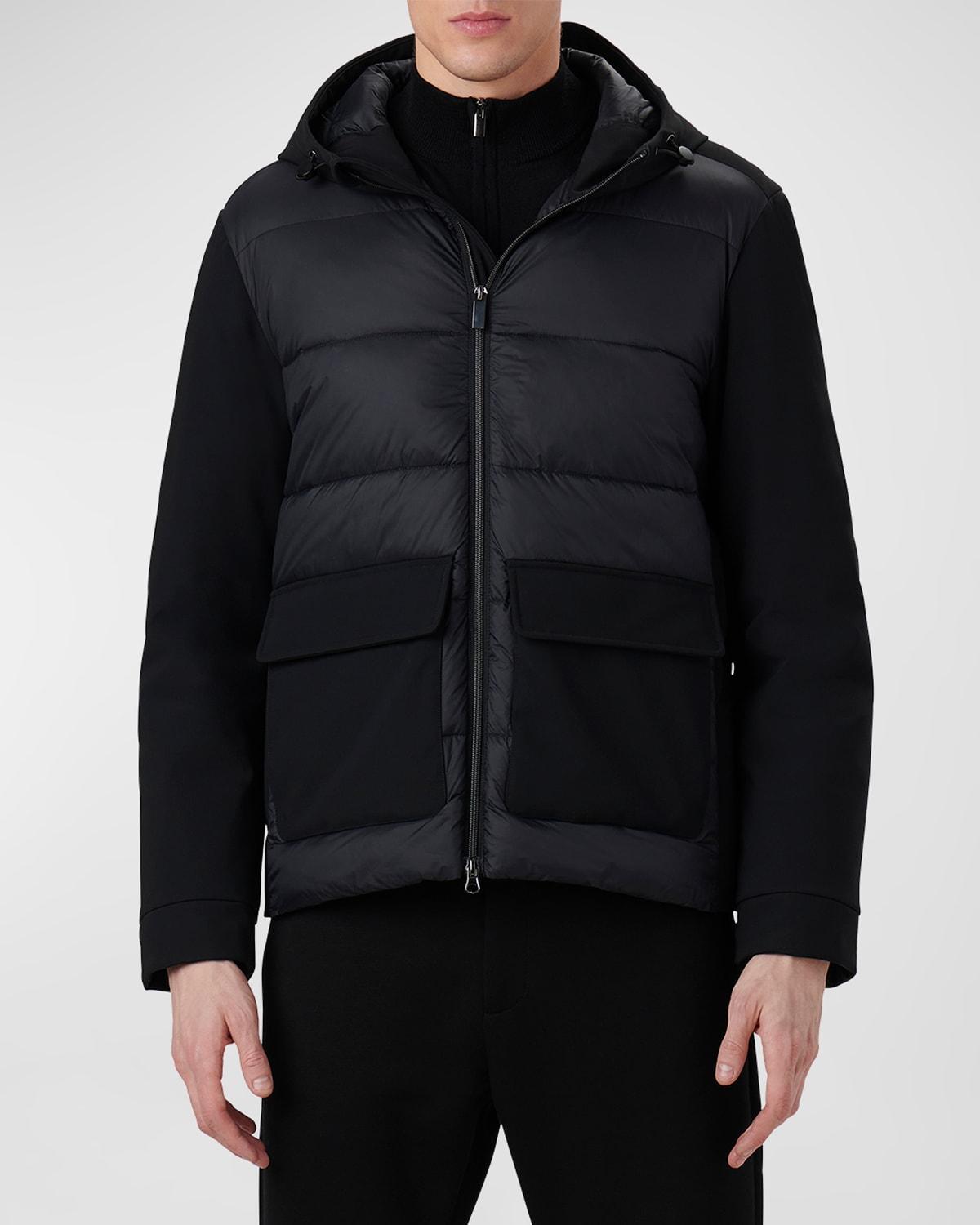 Mens Hooded Nylon Puffer Jacket Product Image