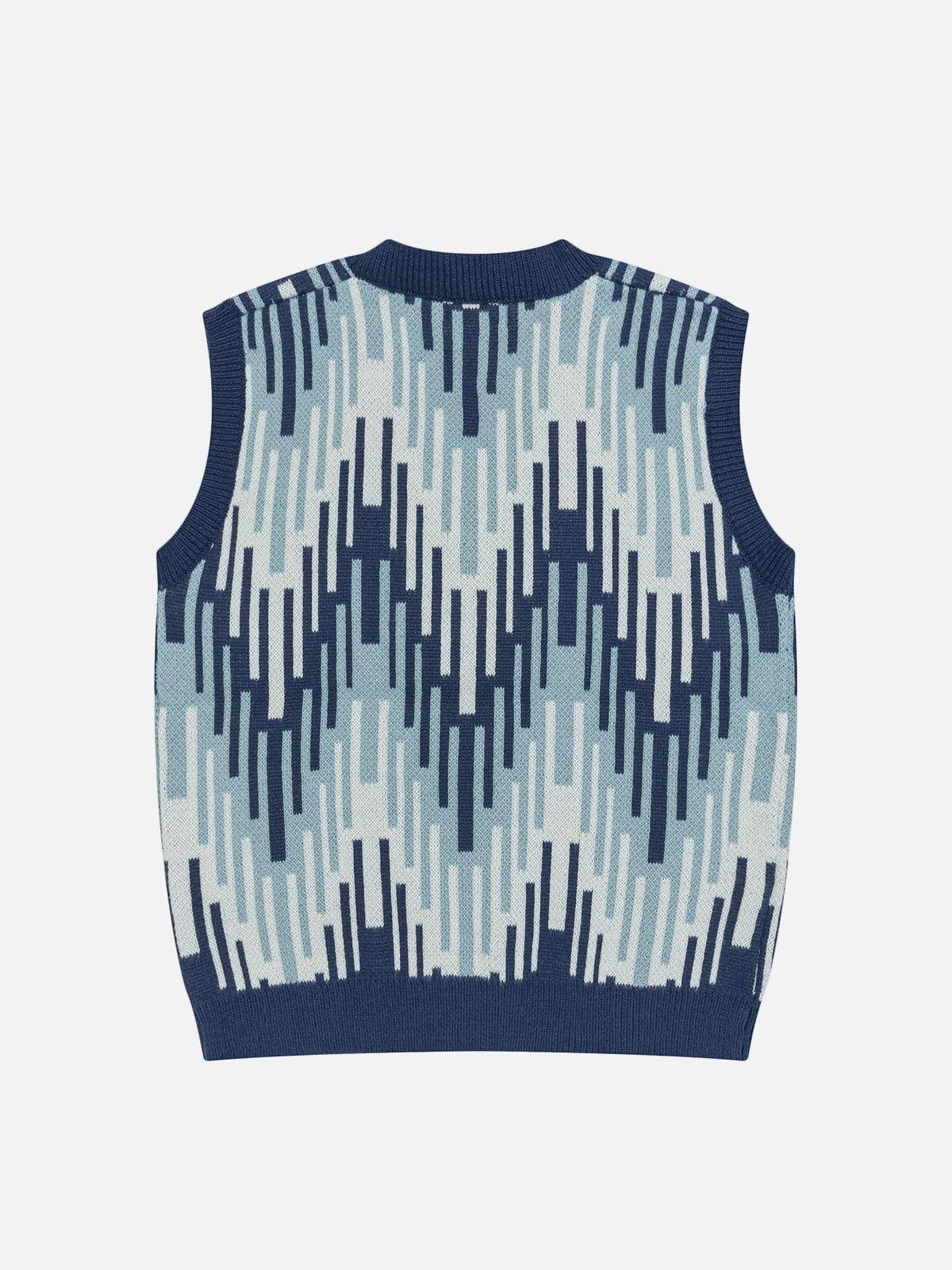 Aelfric Eden Color Blocking Stripe Sweater Vest Product Image