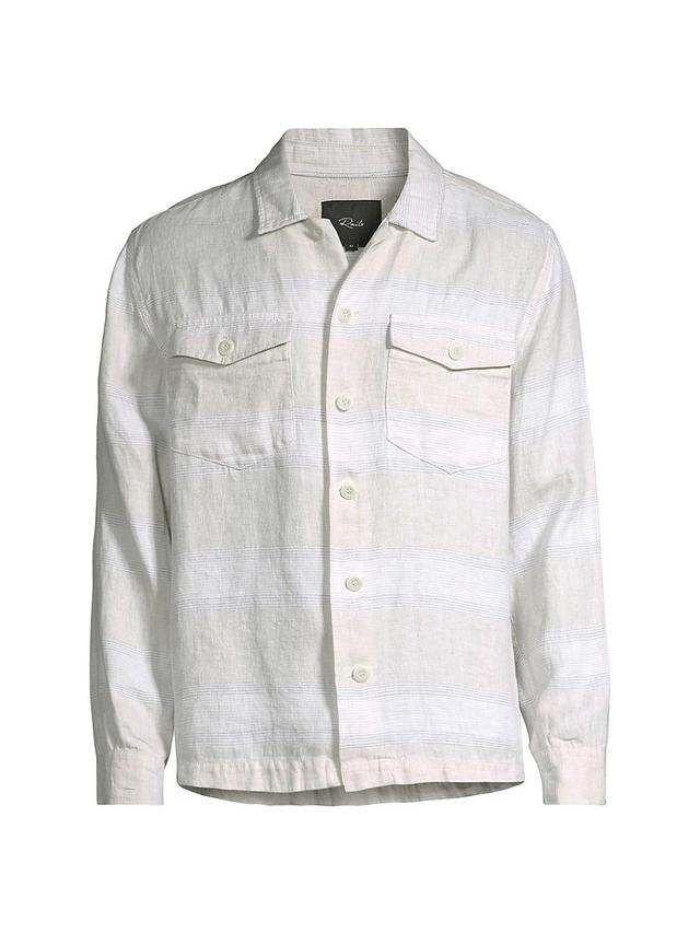 Mens Kerouac Striped Linen Shirt Product Image