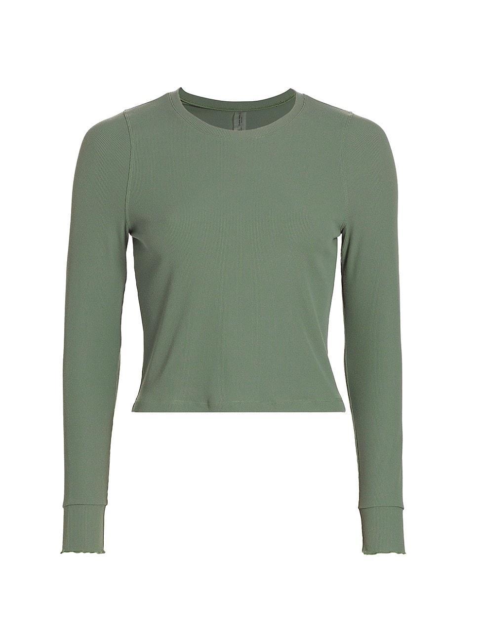 Womens Superform Rib-Knit Long-Sleeve Top product image