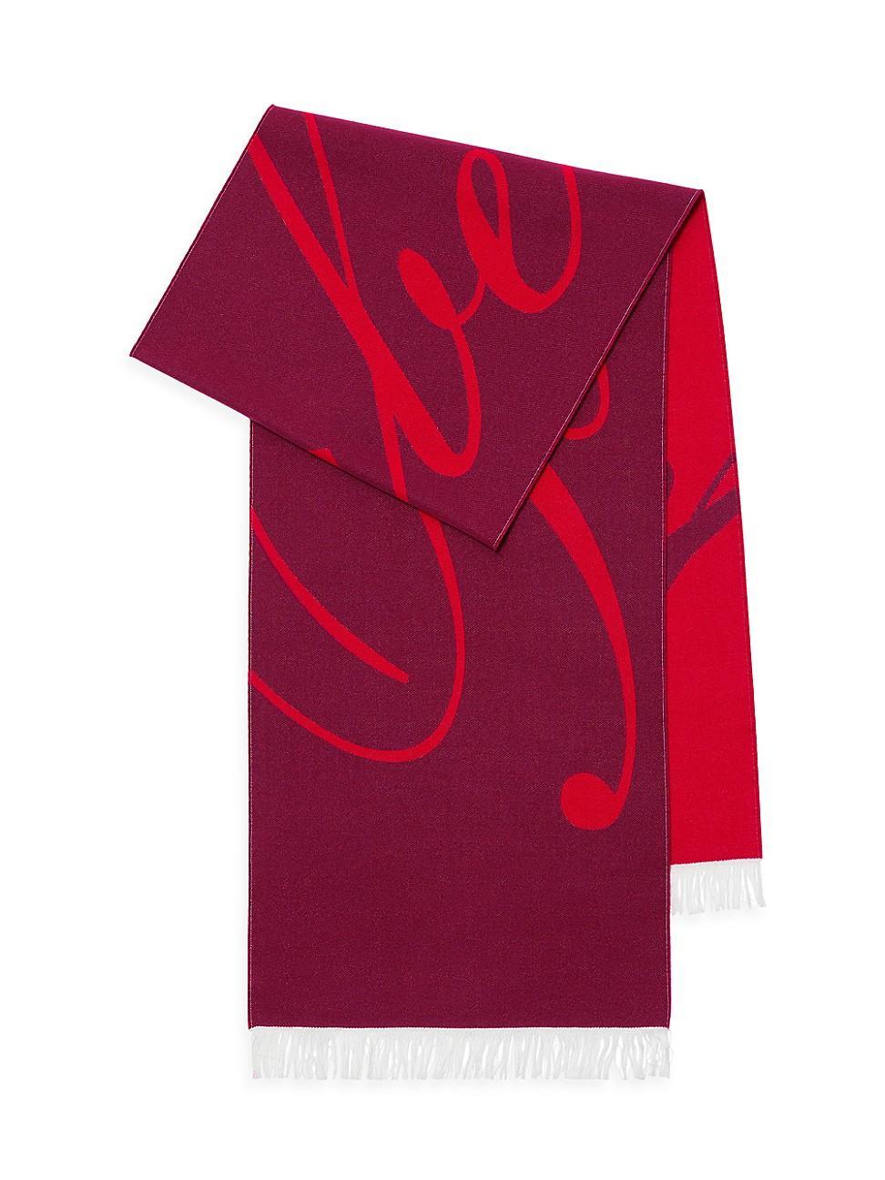 Womens Wool-Silk Script Scarf Product Image