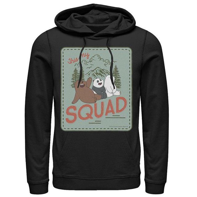 Mens Cartoon Network We Bare Bears This My Squad Patch Hoodie Product Image